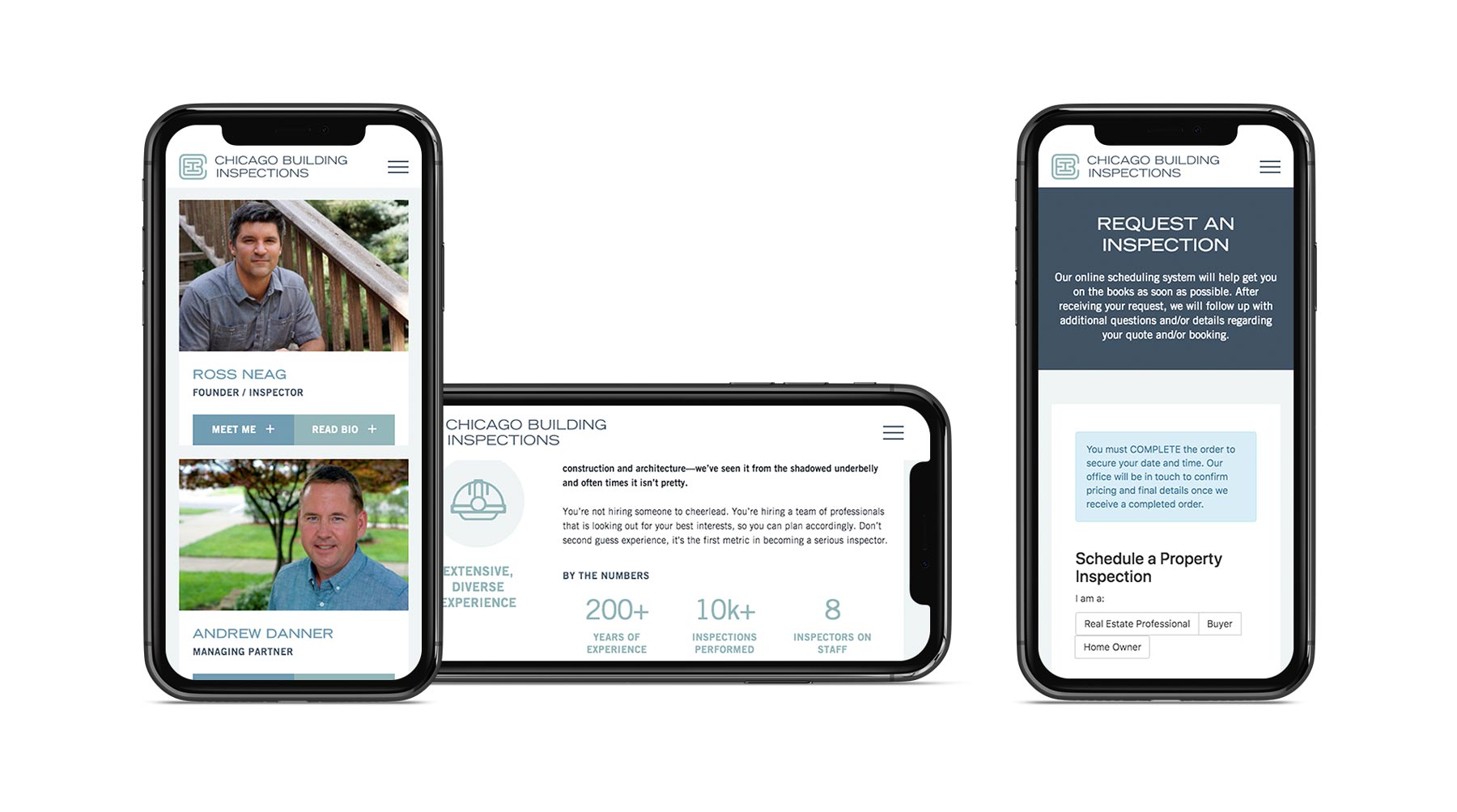Chicago Building Inpsections Website Screens