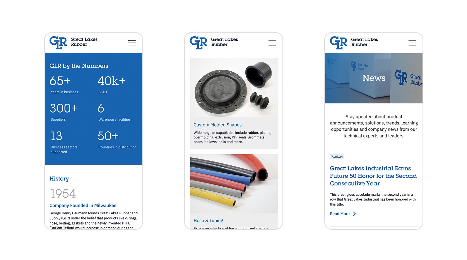 Great Lakes Rubber Website